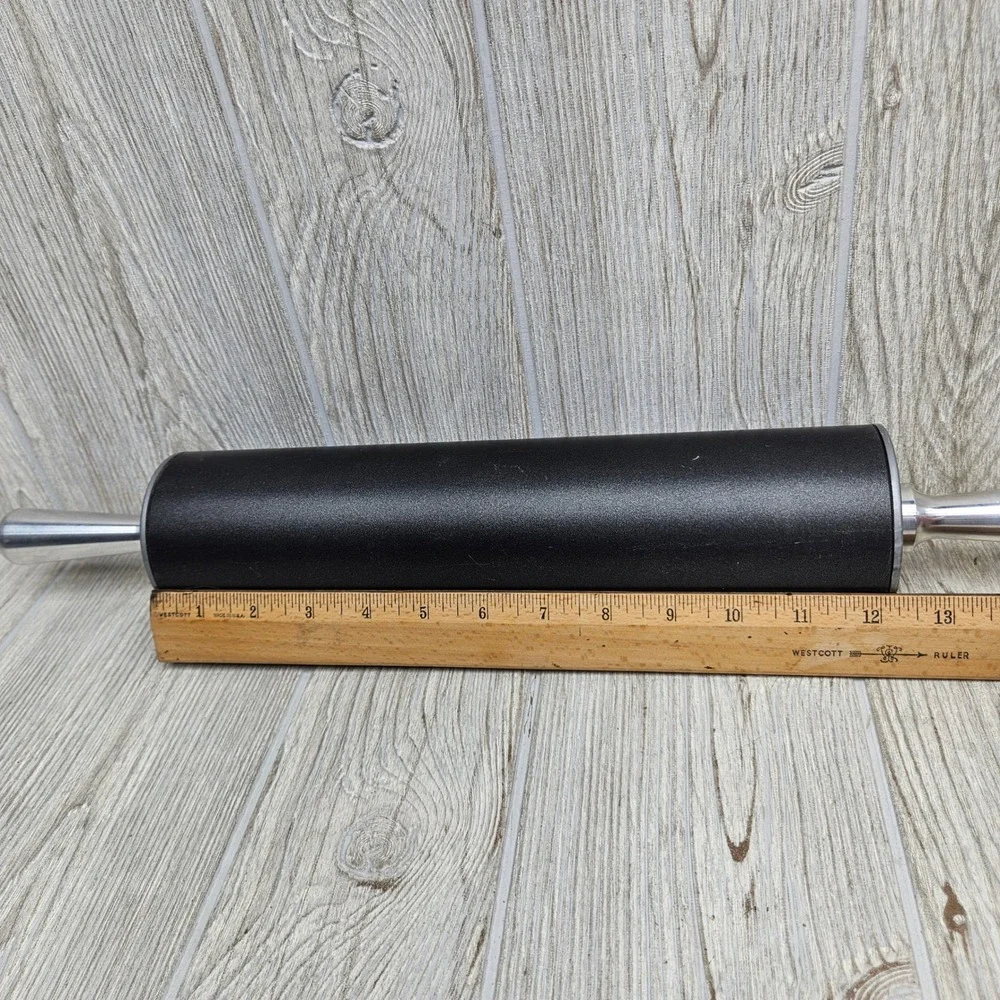 Nordic Ware Non-Stick Heavy Rolling Pin Black Metal Professional Baking Tool